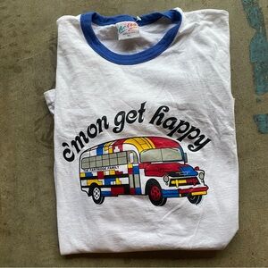 Vintage 90s  The Partridge Family “c'mon get happy” T-Shirt Ringer